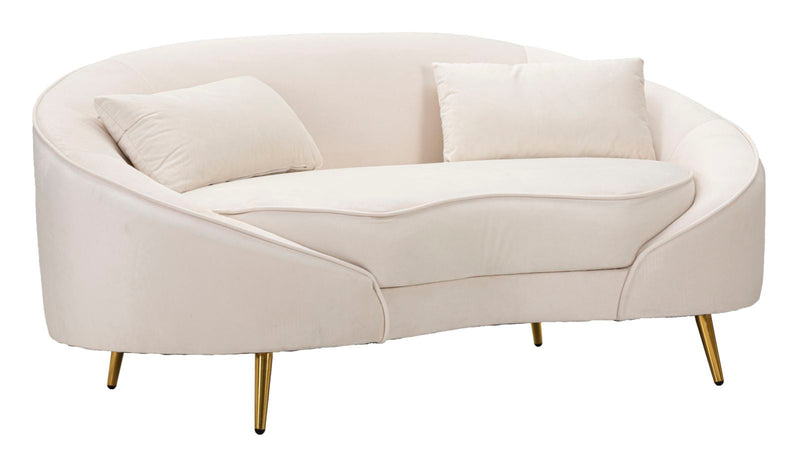Canapea Mauro Ferretti 2 Oslo cu, Crem/Auriu, 148x68 cm