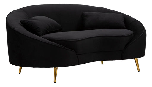 Canapea Mauro Ferretti 2 Oslo cu, Negru Ang Auriu, 148x68 cm