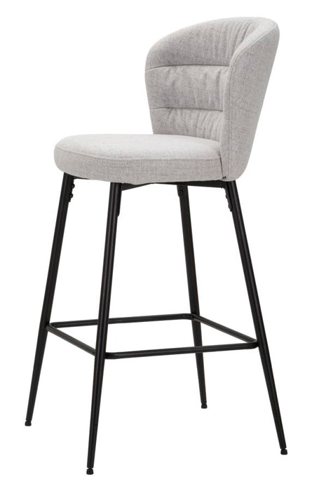 Set 2 Scaune de Bar Mauro Ferretti Losanna 52X59X108 cm, Gri/Negru