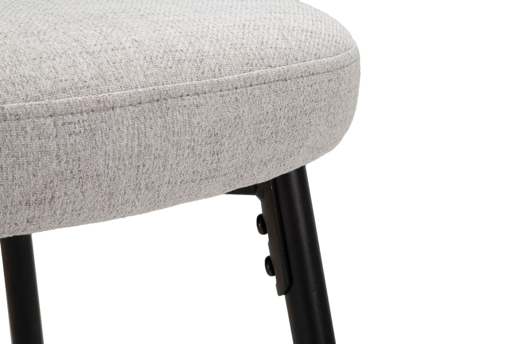 Set 2 Scaune de Bar Mauro Ferretti Losanna 52X59X108 cm, Gri/Negru