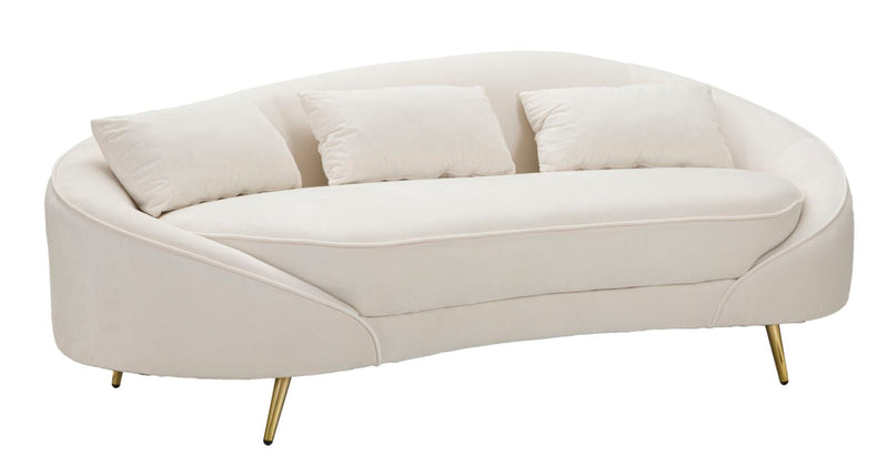 Canapea Mauro Ferretti 3 Oslo cu, Crem/Auriu, 185x68 cm
