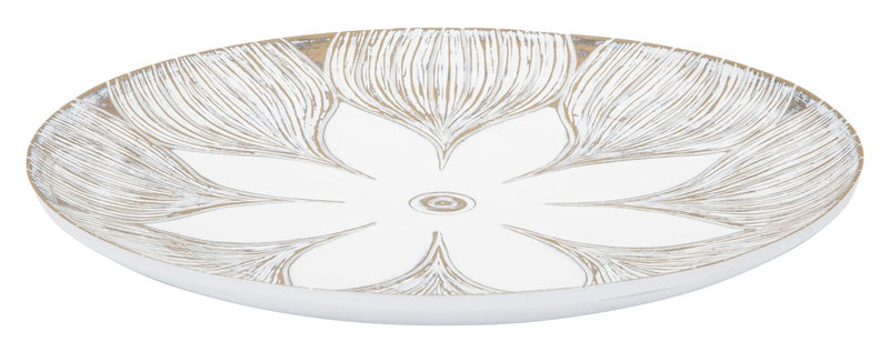 Decorațiune Mauro Ferretti Atene, Alb Spălat, Ø36 cm