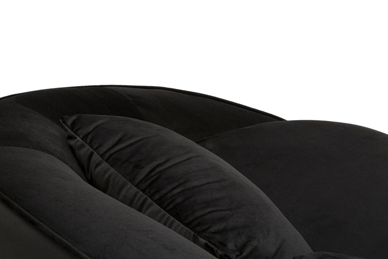Canapea Mauro Ferretti 3 Oslo cu, Negru Ang Auriu, 185x68 cm