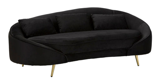 Canapea Mauro Ferretti 3 Oslo cu, Negru Ang Auriu, 185x68 cm