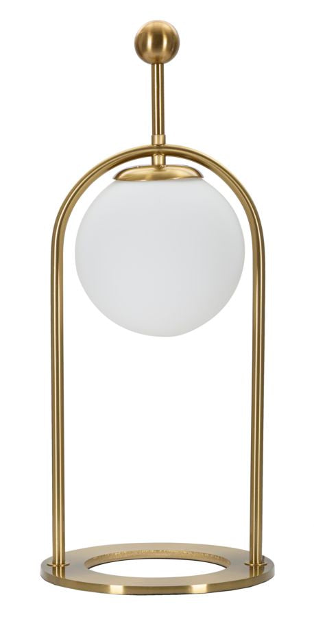 Veioză Mauro Ferretti Glamy Arc, Auriu/Alb, Ø21 cm, L:21cm x
