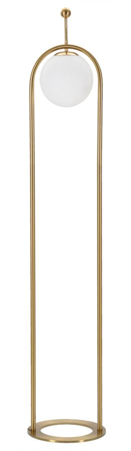 Lampadar Mauro Ferretti Glamy Arc, Auriu/Alb, Ø28 cm