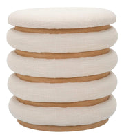 Taburet Mauro Ferretti Damasco Line, Natural, Ø40 cm