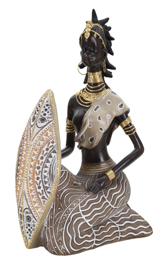 Decorațiune Mauro Ferretti Tribal Masai Seat, 14x24 cm
