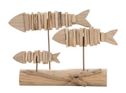 Decorațiune Mauro Ferretti Pește Natură, Natural, 37x24 cm