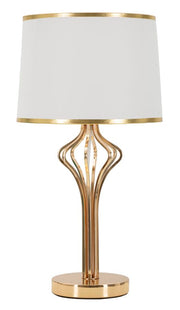 Veioză Mauro Ferretti Slimmy, White,Gold, Ø28 cm