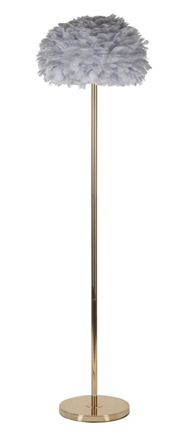 Lampadar Mauro Ferretti Feathers Subțire, Gri/Auriu, Ø43 cm