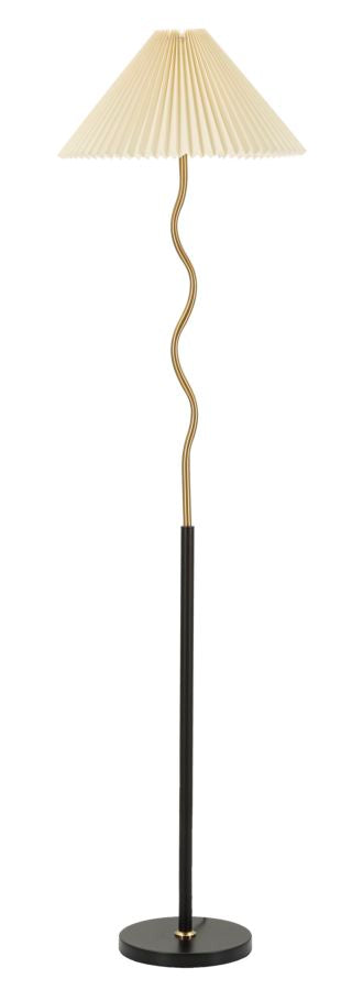 Lampadar Mauro Ferretti Closy, Negru/Auriu, Ø46 cm