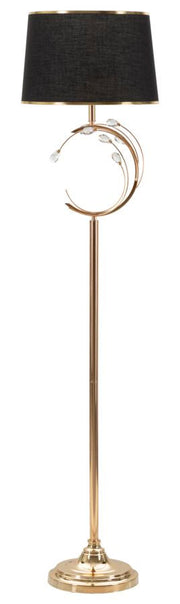 Lampadar Mauro Ferretti Bruxelles, Negru/Auriu, Ø38 cm