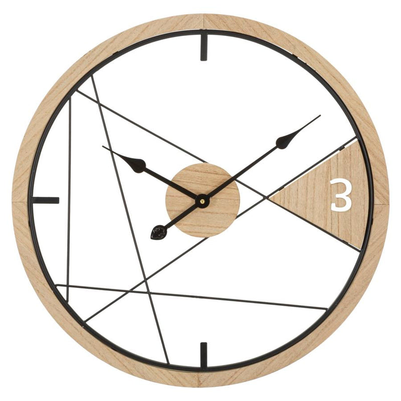 Ceas de Perete Mauro Ferretti Geometric Design, Negru/Maro