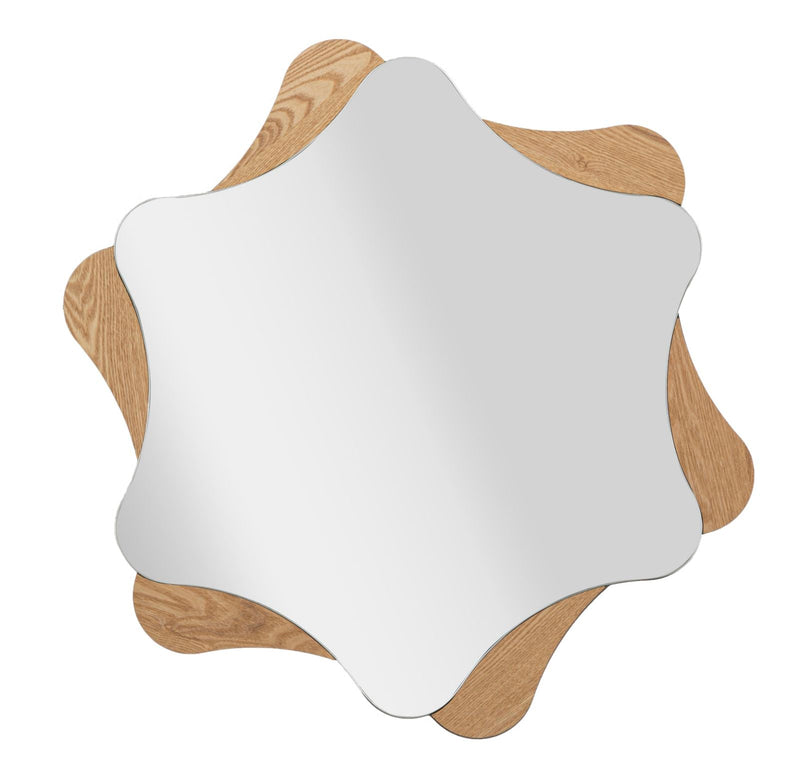 Oglindă Mauro Ferretti Stea, Natural, Ø80 cm