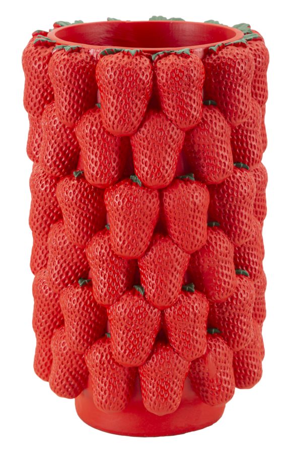 Vază Mauro Ferretti Strawberry, Roșu, Ø20 cm
