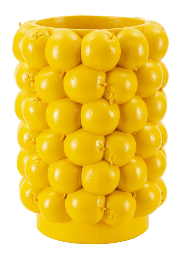 Vază Mauro Ferretti Lemons, Yellow, Ø21 cm