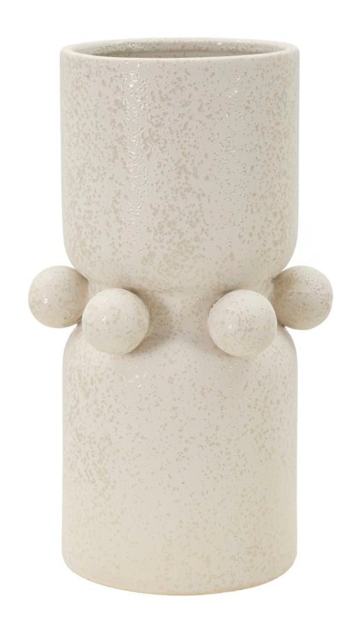 Vază Mauro Ferretti Bubbles, Crem, Ø16 cm, L:16cm x P:16cm x