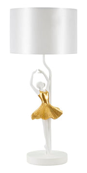 Veioză Mauro Ferretti Dansatoare, Auriu/Alb, Ø28 cm