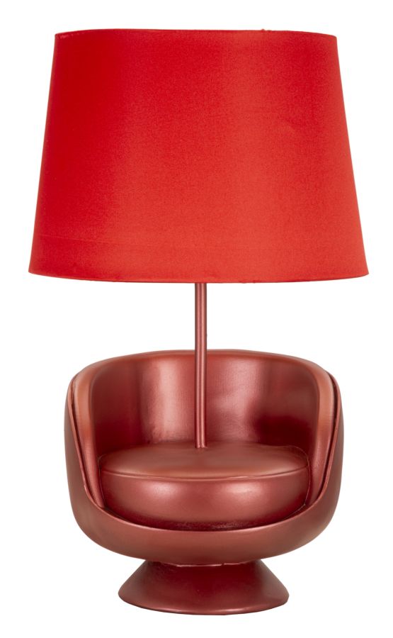 Veioză Mauro Ferretti Midcentury, Roșu, Ø26 cm
