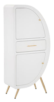 Dulap Mauro Ferretti 2 Door Venus, Alb/Auriu, 60x133 cm
