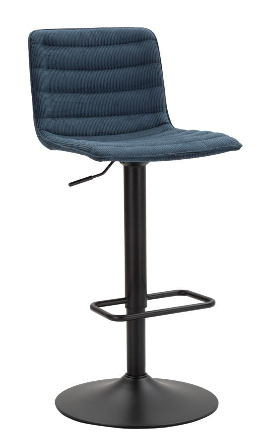 Scaun Bar Mauro Ferretti cu Lift Navy, Negru/Albastru, 43x86 cm