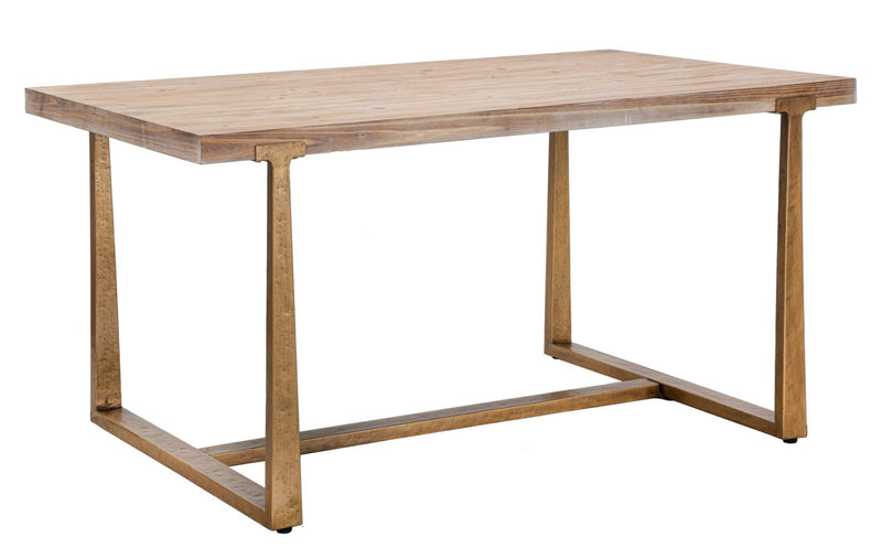 Masă Dining Mauro Ferretti Ankara, Maro/Auriu, 150x78 cm