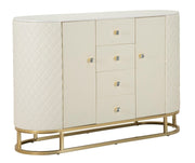 Dulap Mauro Ferretti Sharon, Alb/Auriu, 120x85 cm