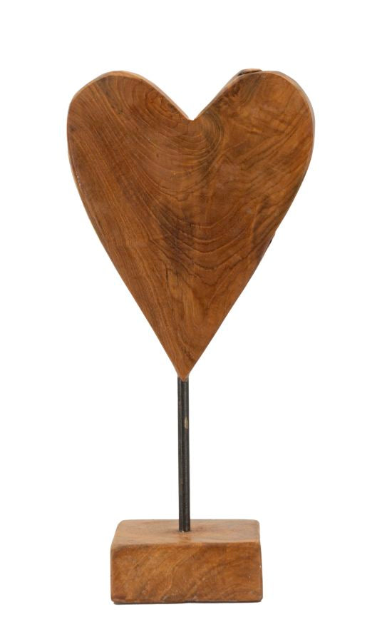 Decorațiune Mauro Ferretti Inimă Sculptură, Maro, 15x35 cm