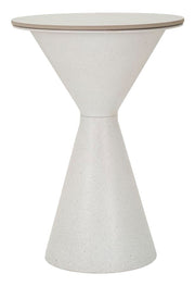 Măsuță Mauro Ferretti Dublu, Alb, Ø44 cm