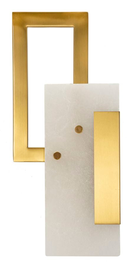 Aplică Mauro Ferretti Cube, Auriu, 15x33 cm