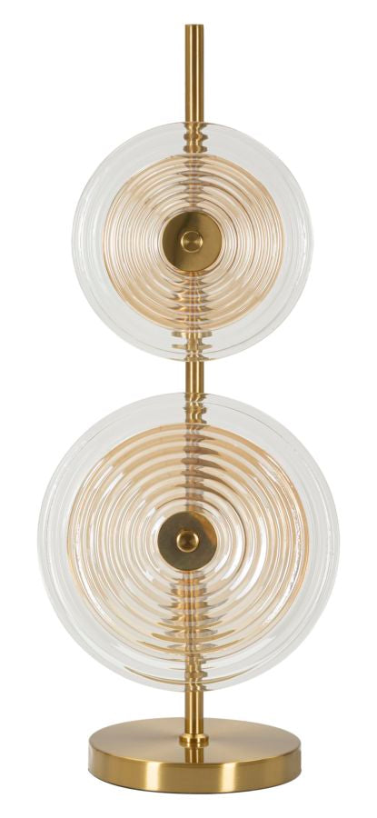 Veioză Mauro Ferretti Venice, Auriu/Natural/Maro, Ø25 cm