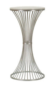 Măsuță Mauro Ferretti Funnel, Argintiu, Ø40 cm