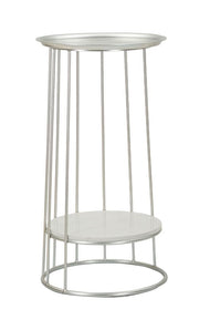 Măsuță Mauro Ferretti Towery, Argintiu, Ø40 cm