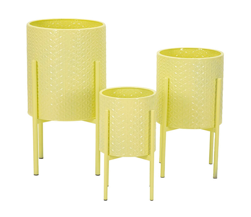 Suport Vaze Mauro Ferretti Iris, Yellow, Ø36 cm