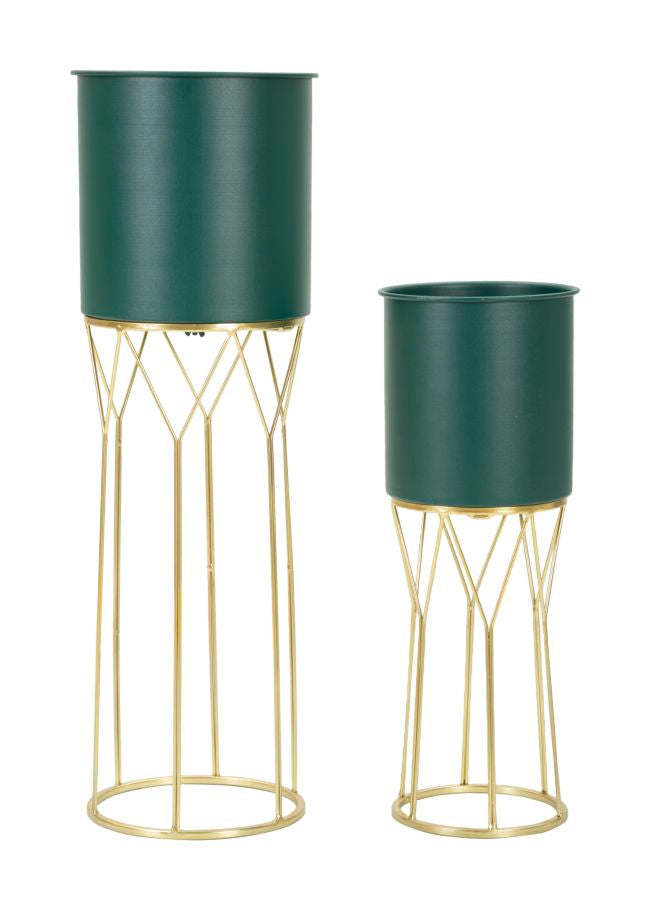 Suport Vaze Mauro Ferretti Grent, Verde/Auriu, Ø23 cm