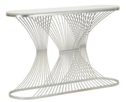 Consolă Mauro Ferretti Stripe, Argintiu, 120x79 cm