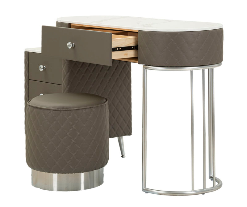 Noptieră Mauro Ferretti Sharon Legs, Gri/Argintiu, Ø36 cm