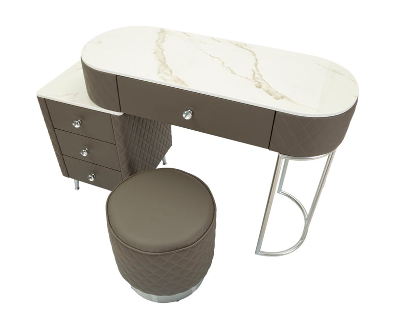 Noptieră Mauro Ferretti Sharon Legs, Gri/Argintiu, Ø36 cm