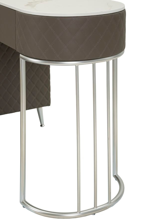 Noptieră Mauro Ferretti Sharon Legs, Gri/Argintiu, Ø36 cm