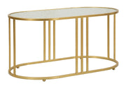 Măsuță de Cafea Mauro Ferretti Antalia, Auriu, 90x45 cm