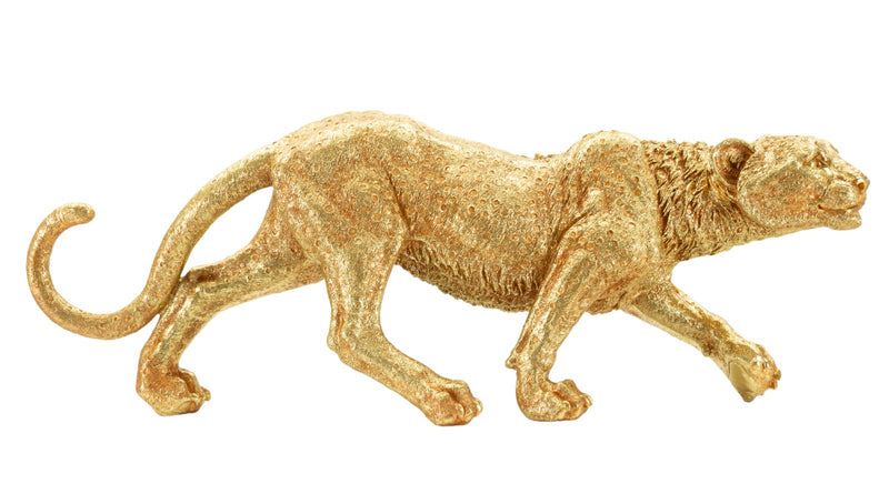 Decorațiune Mauro Ferretti Leopard Shant, Auriu, 89x33 cm