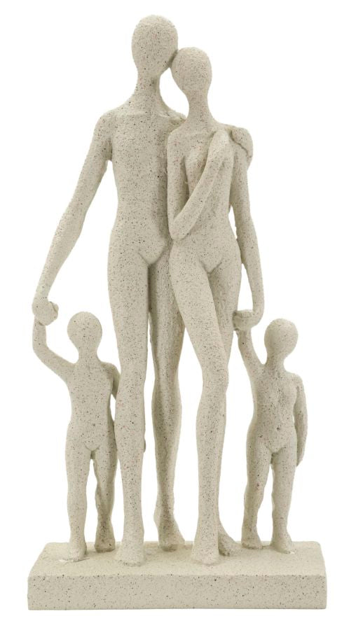Decorațiune Mauro Ferretti Family Stons Figurină, Crem, 16x30 cm