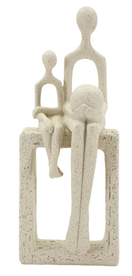 Decorațiune Mauro Ferretti Maternitate Figurină Stons, Crem