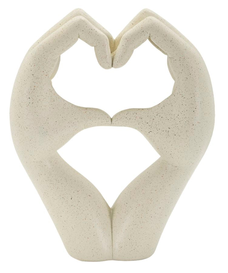 Decorațiune Mauro Ferretti Dragoste Stons Sculptură, Crem