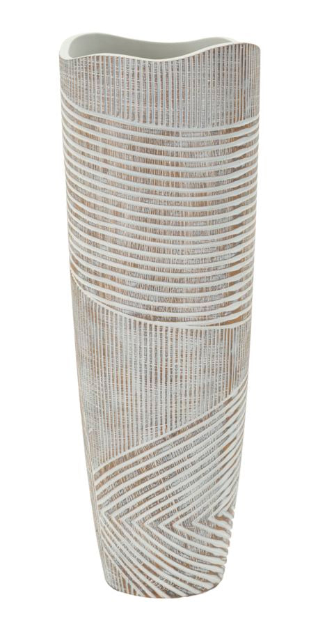 Vază Mauro Ferretti Pot, Alb Spălat, Ø19 cm