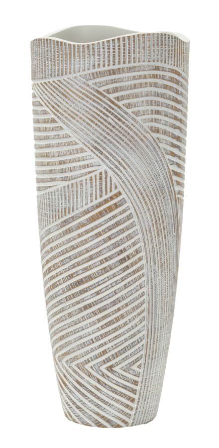 Vază Mauro Ferretti, Alb Spălat, Ø18 cm