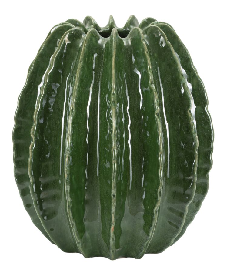 Vază Mauro Ferretti Cactus Bilă Pot, Verde, Ø28 cm