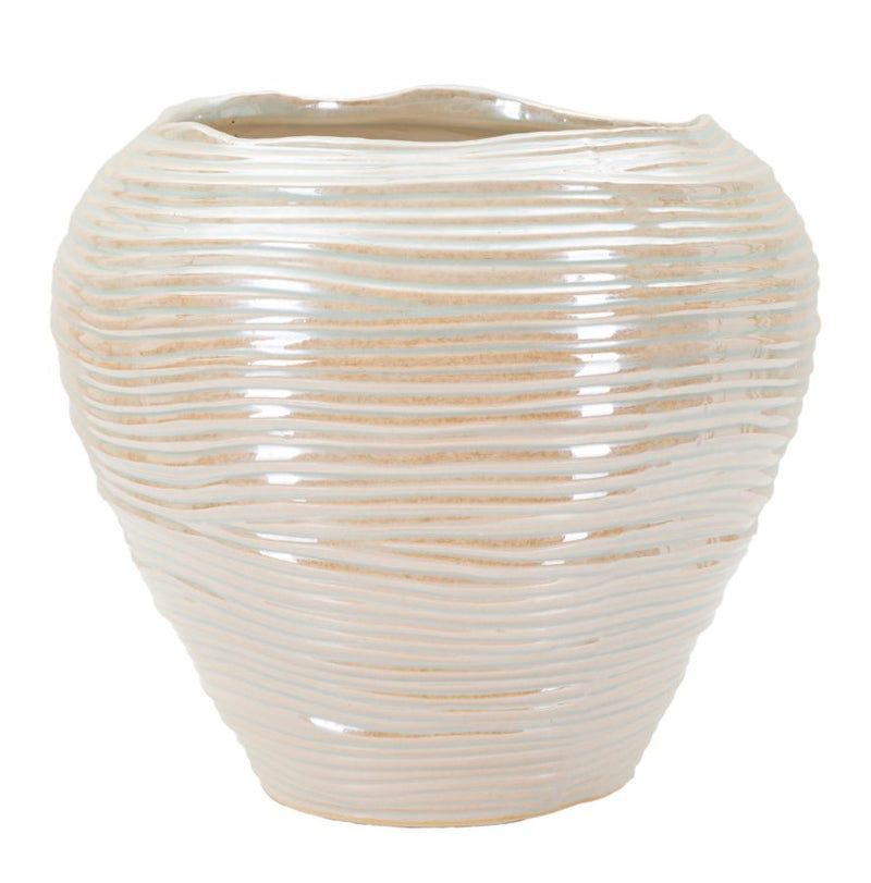Vază Mauro Ferretti Perly Rotund Vase, Pearl Color, Ø27 cm