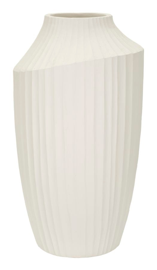 Vază Mauro Ferretti Ice Pot, Crem, Ø28 cm